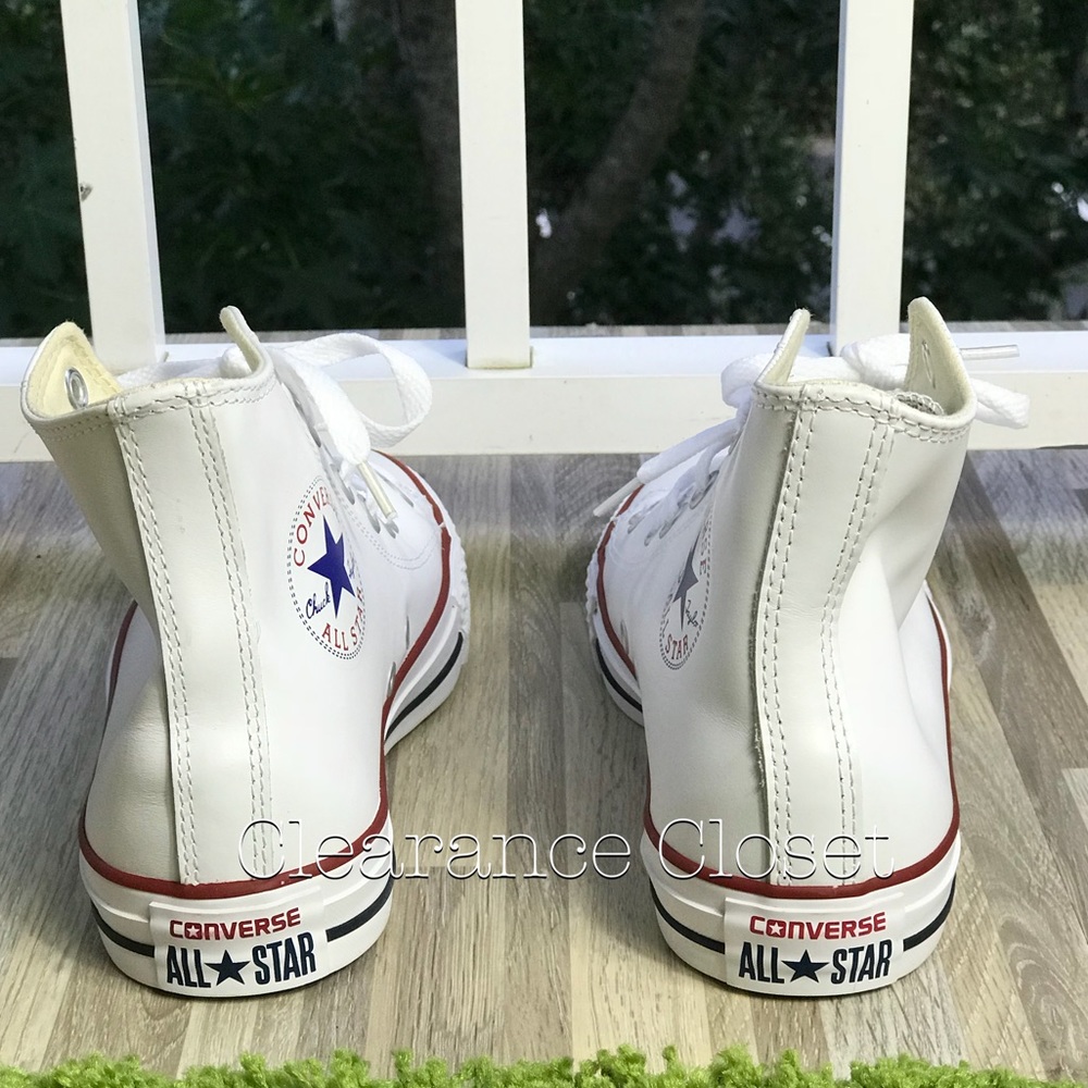 NWT Converse AdVulc Ctas HI White Leather W AUTHEN - Picture 3 of 8